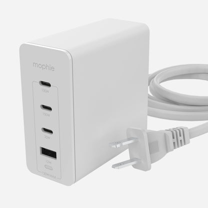 120W Quad Port USB-C + USB-A Wall Adapter